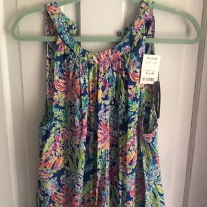 NWT Sleeveless colorful top size Lby Anne Carson